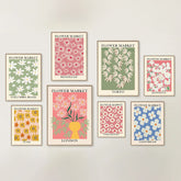 Blumenmarkt Leinwand Poster